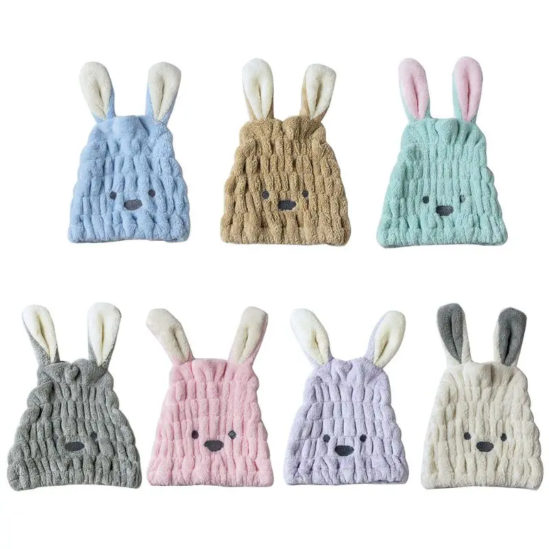 Симпатичная Кепка для сухих кроличьих волос с длинными ушами супермягкая