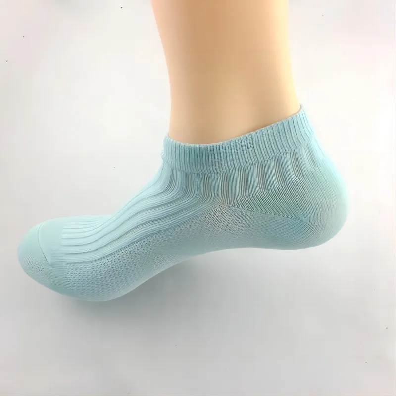 5 pairs of summer pure cotton breathable striped boat socks for women's Korean version double needle invisible socks