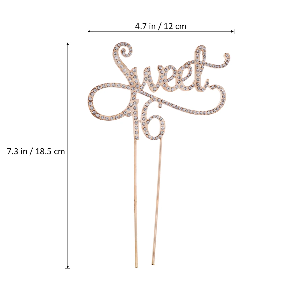 Топпер для торта на 16-й день рождения годовщина хрустальные стразы декоративный