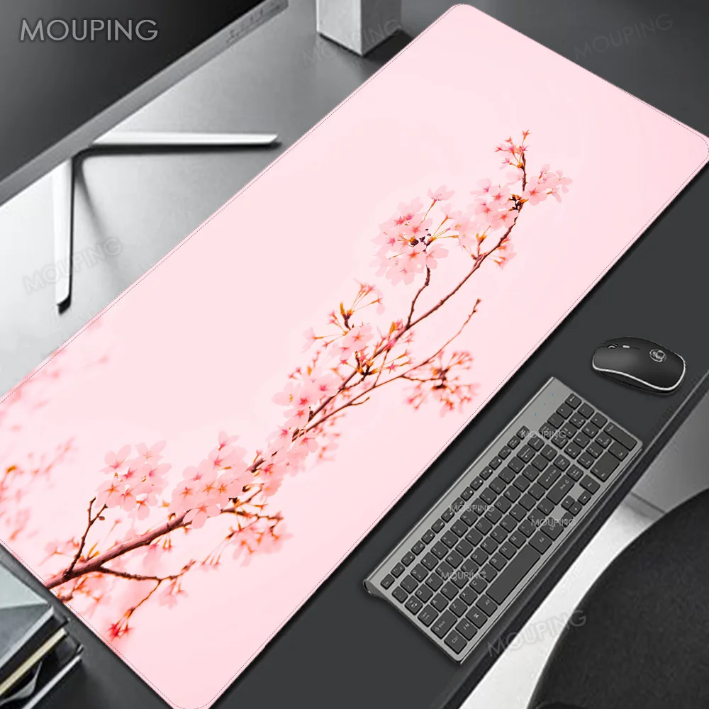 

Desk Mat Cherry Blossom Mouse Pad Sakura Pink Large MousePad Company Mausepad Japanese Aesthetic Carpet Office 900x400 Gamer Rug