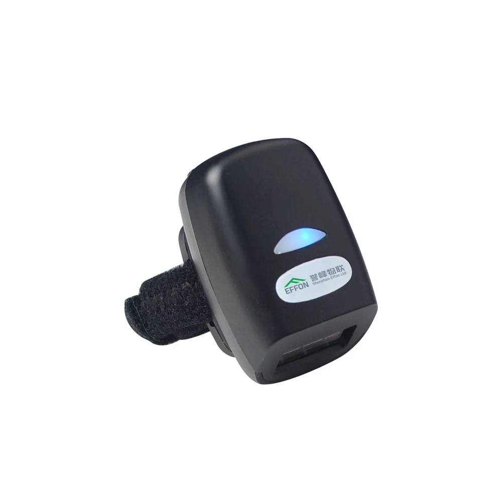 Фото Беспроводной сканер штрих-кодов и QR-кодов Effon FS03 с кольцевым креплением, USB, аккумулятор 500 мАч, совместимость с Android, iOS, Windows, в наличии №1