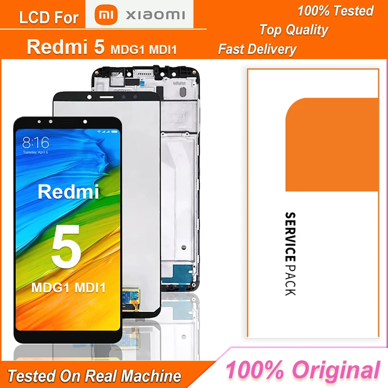 Оригинальный ЖК-дисплей 5,7 дюйма для XIAOMI Redmi 5, сенсорный экран с дигитайзером в сборе, сменный экран для Redmi5 MDG1 MDI1, ЖК-экран