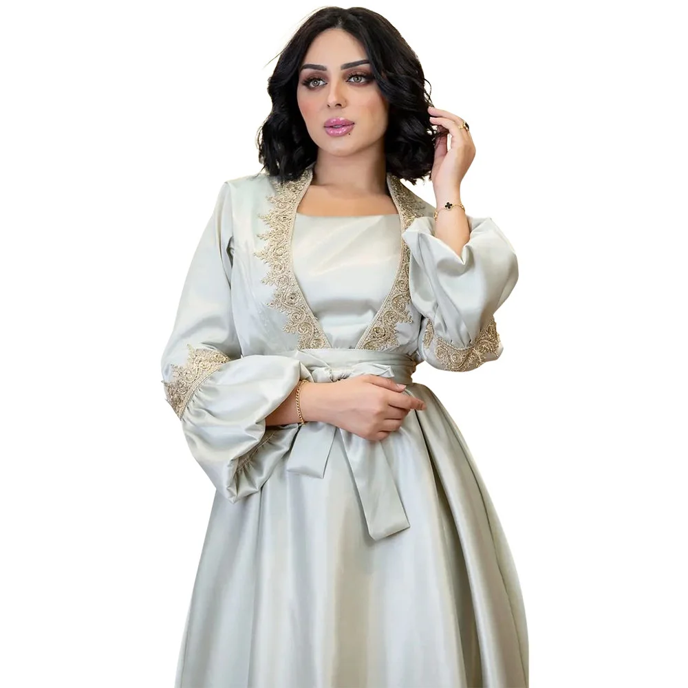 

Muslim dress women Arabian Middle East Lantern Sleeve Temperament Dress Muslim Eid Al Adha Elegant FashionFemale Maxi Dress