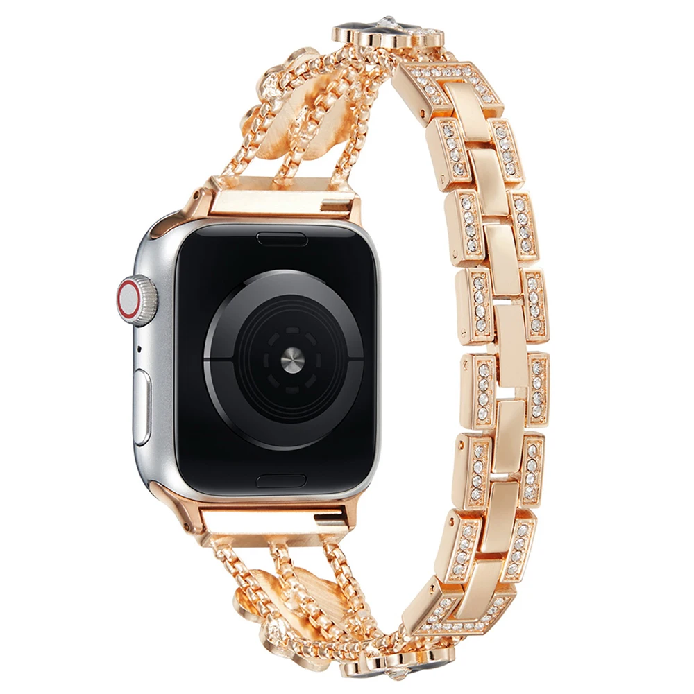 Metal Diamond Strap for Apple Watch 49mm 45mm 41mm 44 40mm 42 38mm Women Replacement Bracelet Wristband for Iwatch Ultra 87654SE