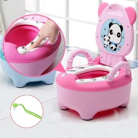 plastic panda pot infant cute baby toilet seat boys and girls potty trainer seat wc 0 6 years old childrens pot soft baby potty