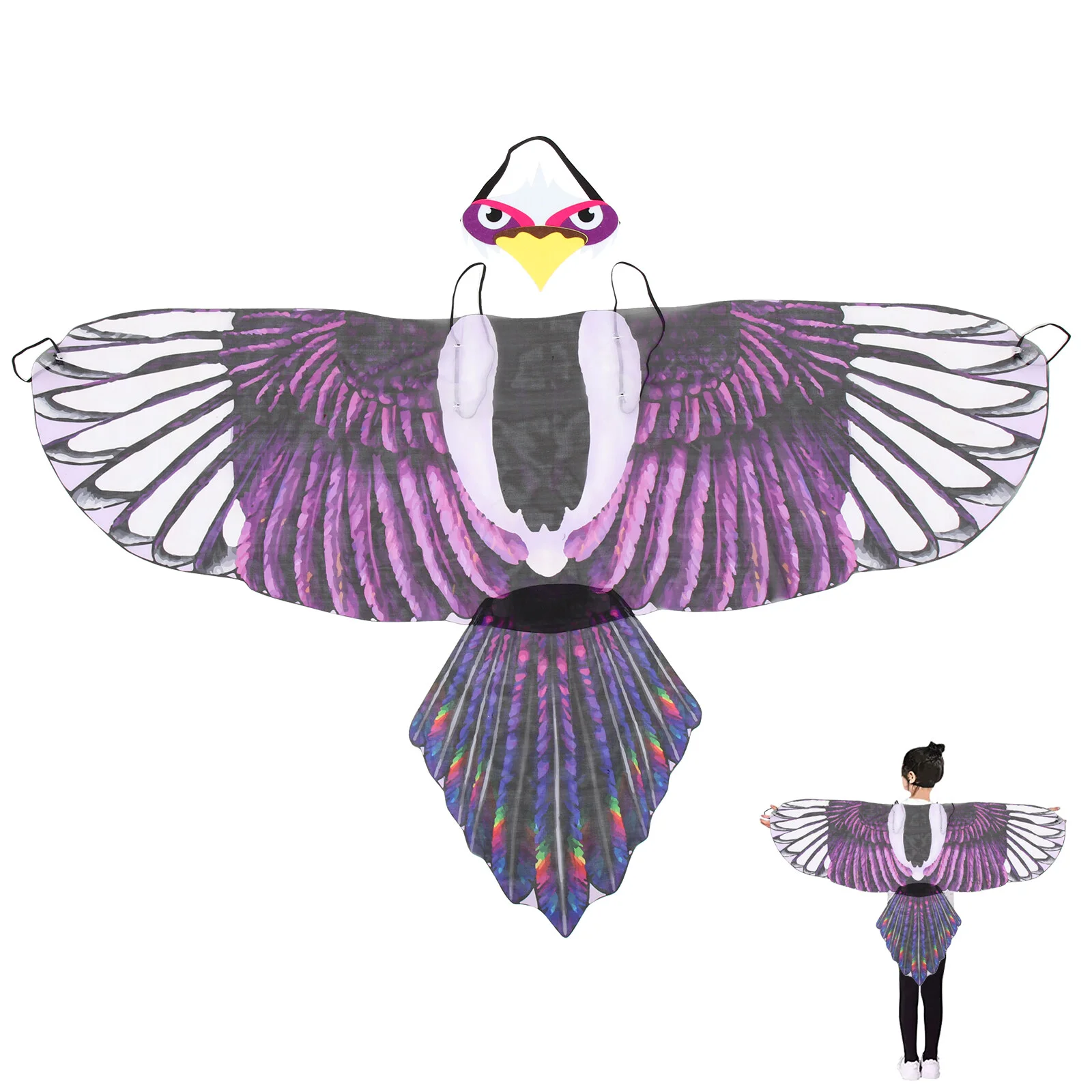 

Party Supplies Cosplay Accessories Photograph Prop Clothing Performance Adornment Costume Wing Chiffon Eagle Kids