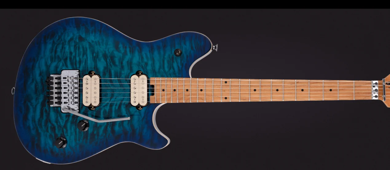 

Classic Blue Electric Guitar Wof Guitar mahogany Body Squilted Maple Top Tremolo Bridge VH Guitar Baked Maple Fingerboard Neck