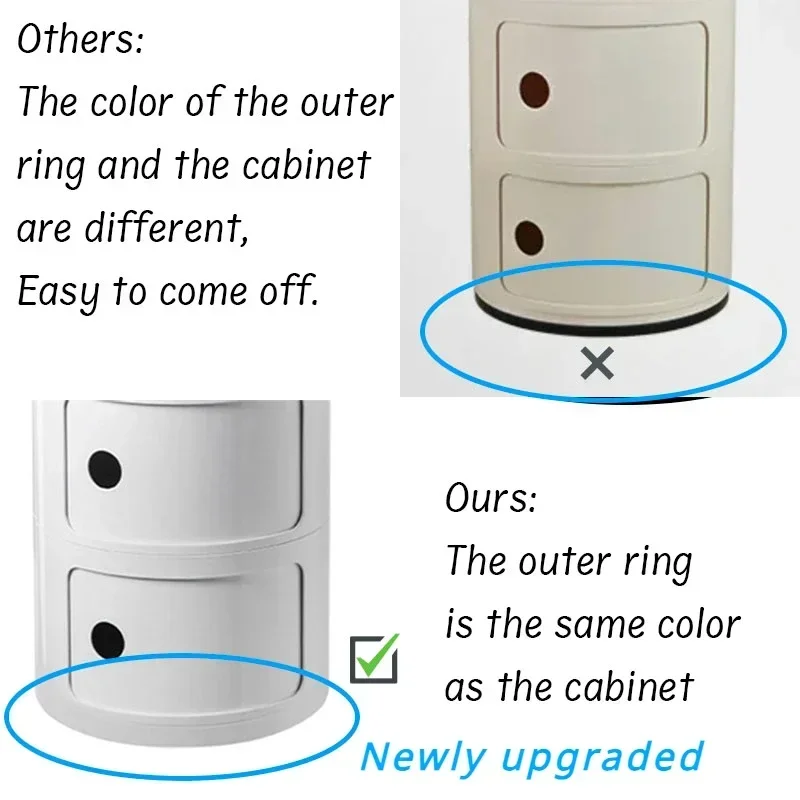 Nordic Ins Net Красная прикроватная тумбочка Современный минималистский белый круглый