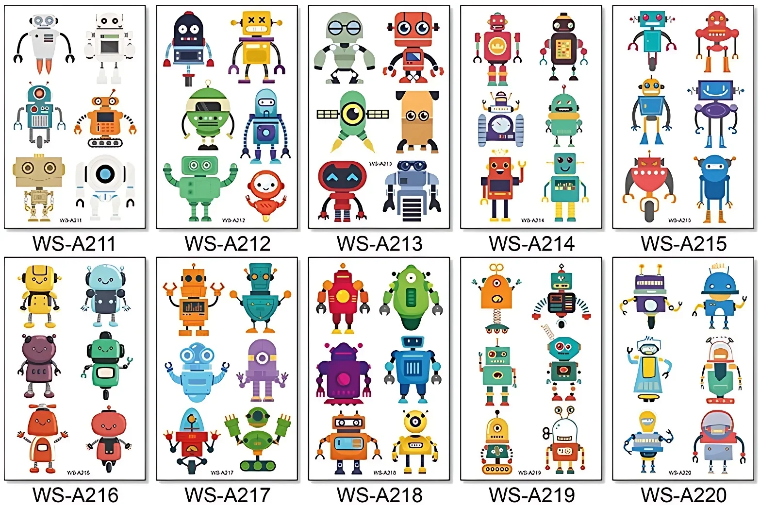 20 шт./компл. робот космическая татуировка дети временные для детей мальчиков руки