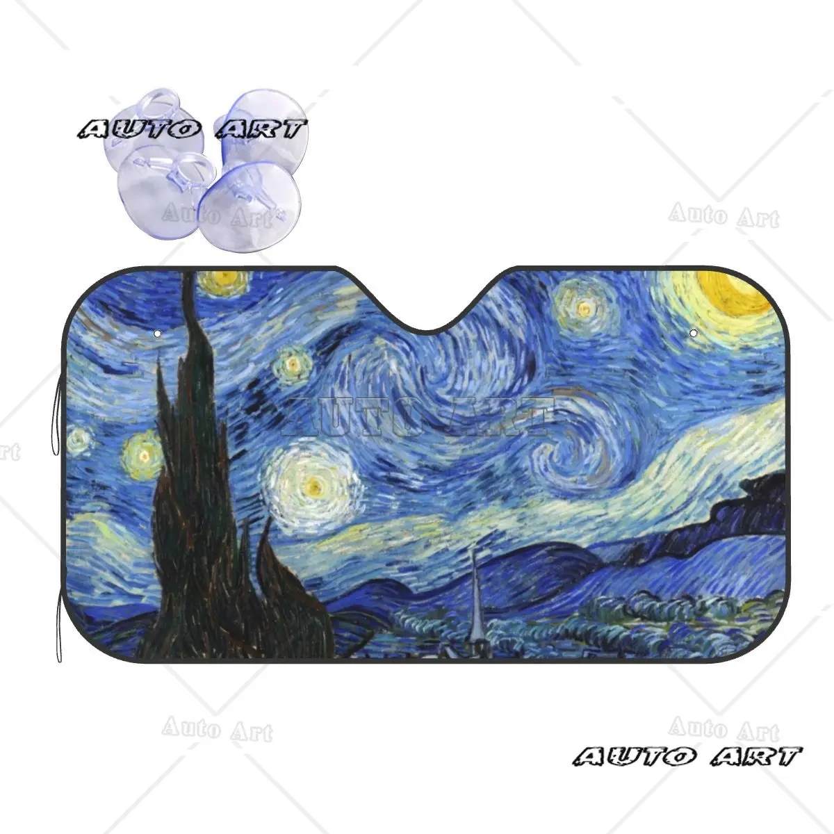 Звездная ночь Ван Гога планшетофон лобовое стекло 76x140 см масляная живопись Foils