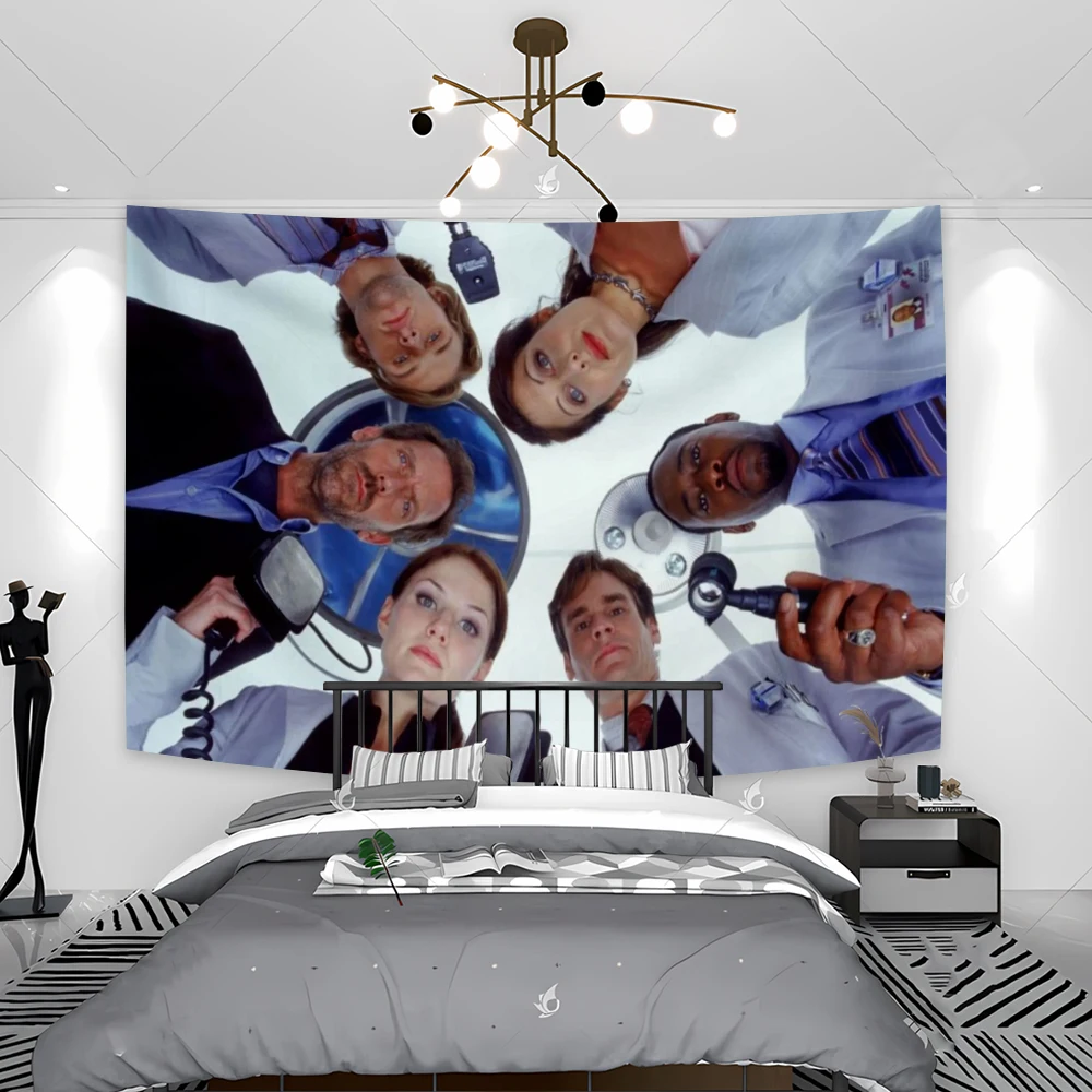 Dr House фильм забавный гобелен милый декор комнаты настенные покрытия флаги эстетический декор комнаты изголовье стены висит