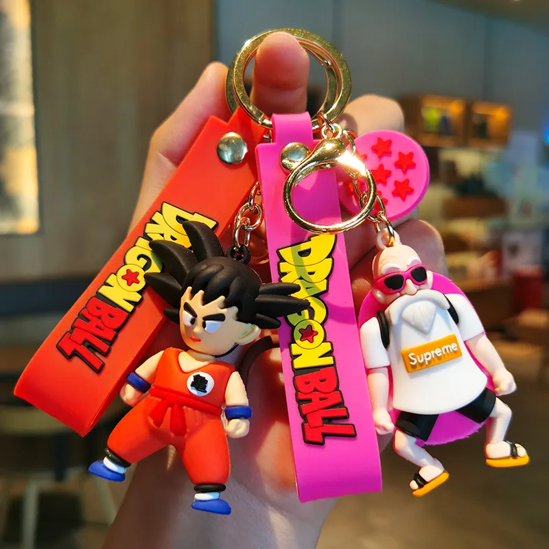 

Dragon Ball Cute Doll Pendant Anime Figure Son Goku Kame Sennin Krilin Decoration Car Keychain Bag Keyring Pendant Birthday Gift
