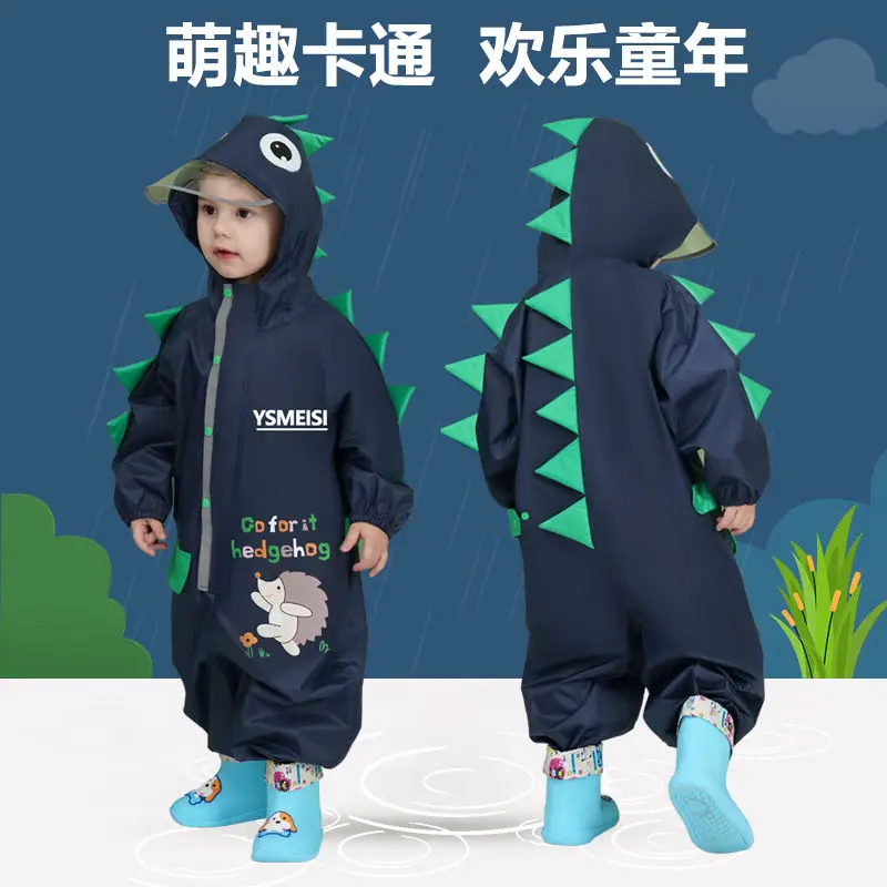 

Детский Цельный Дождевик, полноразмерный дождевик для детей дошкольного возраста, мальчиков и девочек, комплект дождевиков для учеников начальной школы
