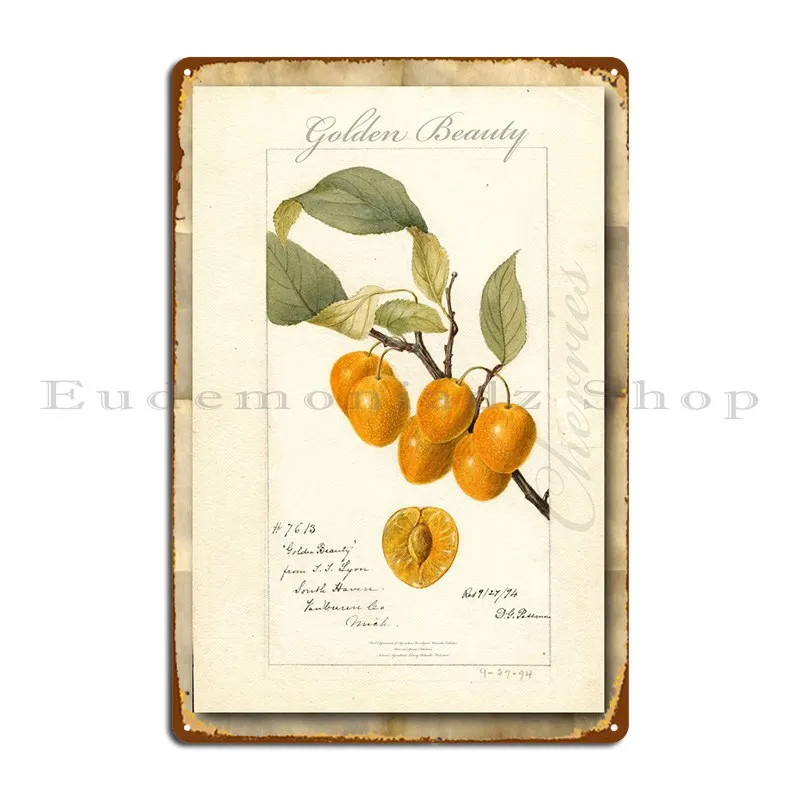 

Винтажный акварельный Вишневый металлический знак для гостиной винтажный индивидуальный фотопостер