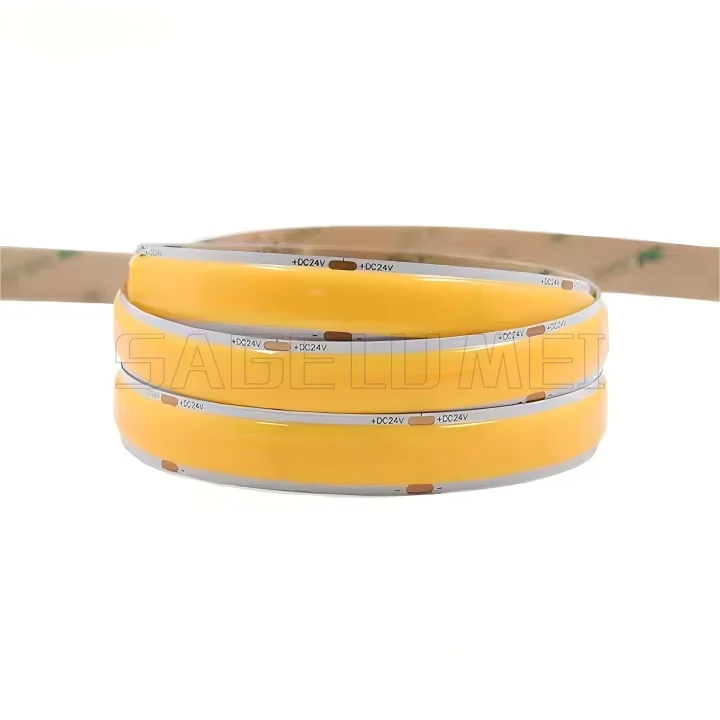 Фото DC24V 960Leds/M Трехлинейная светодиодная лента Cob 15 мм Люминесценция большой площади Высокая яркость Свет для умного дома 25 Вт/м Домашняя спальня Вечеринка №4