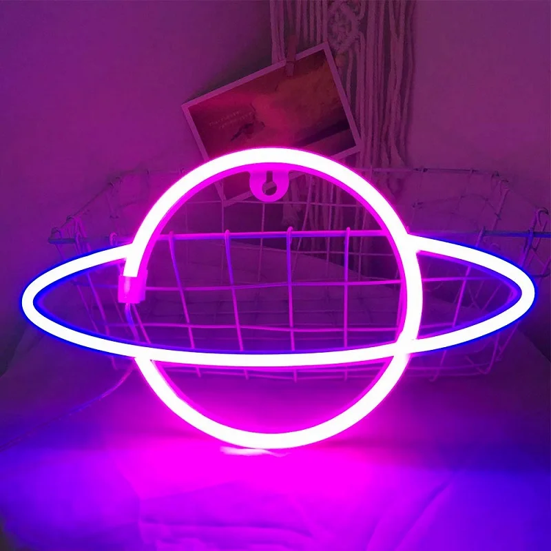 

Planets Led Nightlights For Kids Room Neon Lights Boys Room Wall Décor Neon Sign Lamps For Children Birthday Gifts A03-08DGK