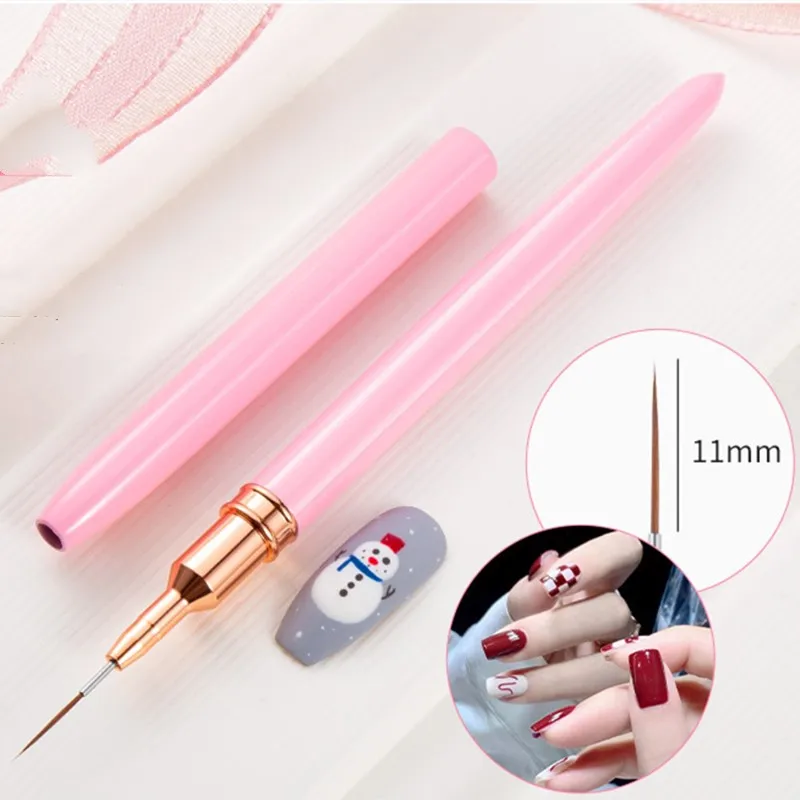 1PC Professional Nail Art Liners Strip Brushe Set 3D Tips Line Stripes DIY Drawing Pen UV Gel Brushes Painting Manicure Tool