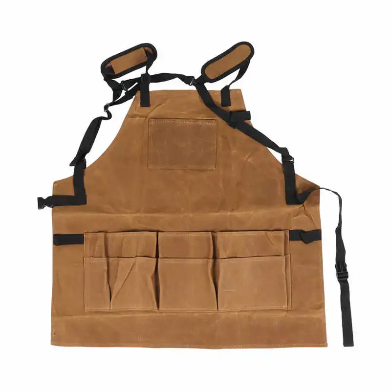 

Фартук для работы по дереву, фартук для работы из вощеного холста, тяжелый быстросъемный удобный для сада, для учителя искусства, для художн...