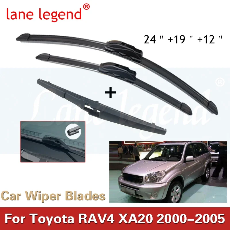 

Набор щёток стеклоочистителя для Toyota RAV4 XA20 2005 2004 2003 2002 2001 2000 24 "19" 12"