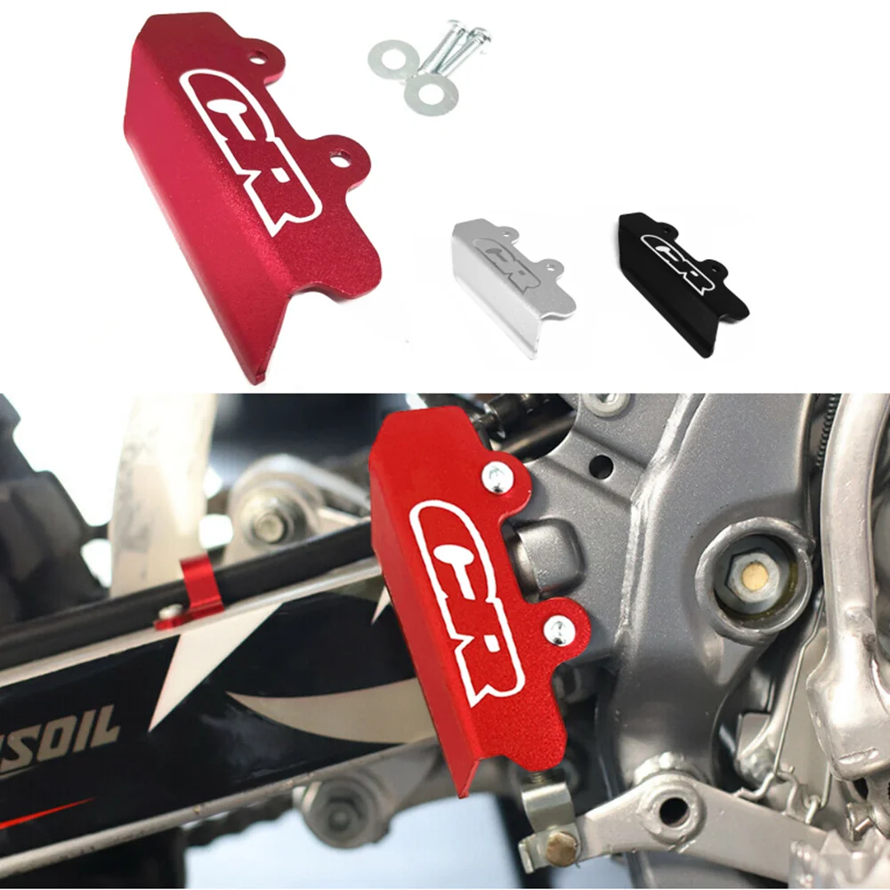 

Motorcycle Accessories CR LOGO Rear Brake Master Cylinder Guard Cover Protector For HONDA CR250R CR125R CR500R CR 250R 125R 500R