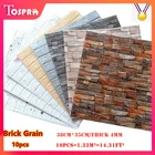 Настенные 3D наклейки на стену, самоклеящаяся Водонепроницаемая пенопластовая плитка, защитные детские обои 38*35 см для гостиной, телевизора