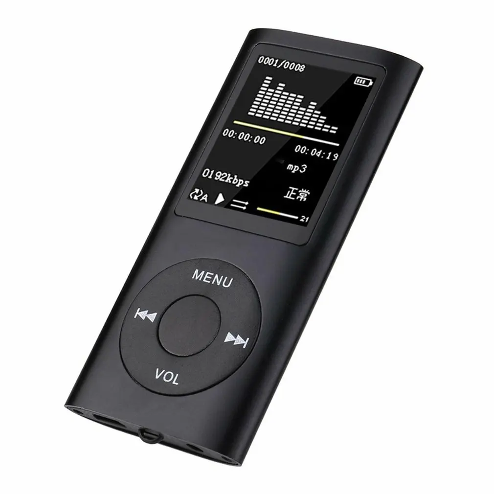 

Миниатюрный mp3-плеер, цифровой ЖК-экран, запись голоса, FM-радио, устройство записи электронных книг, с зарядным кабелем и наушниками