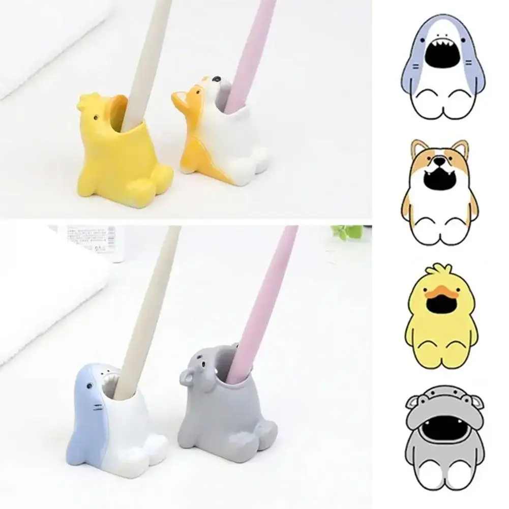 Милый мультяшный держатель для зубных щеток с животными корги акула карандаш