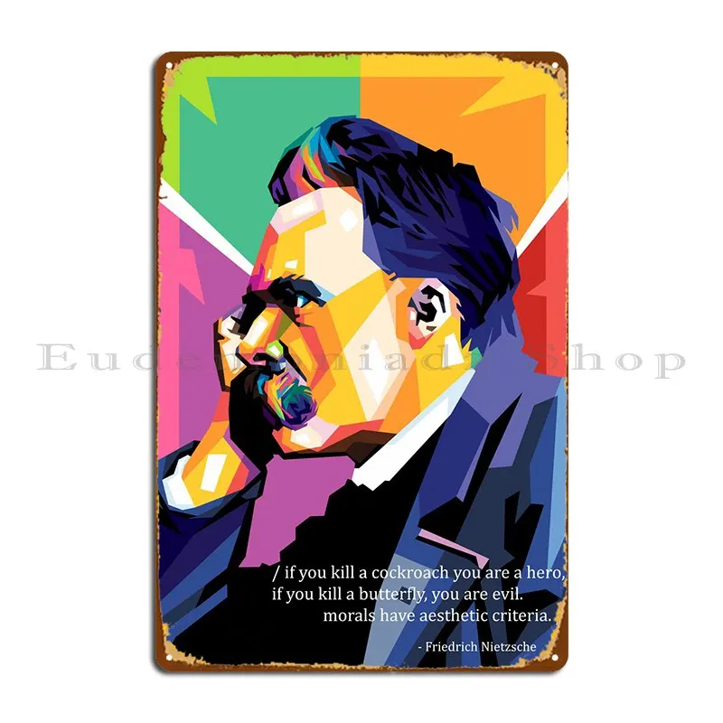 

Металлический знак Фридриха ницче, ретро-гаражные таблички, печатная пещера, жестяной знак, плакат