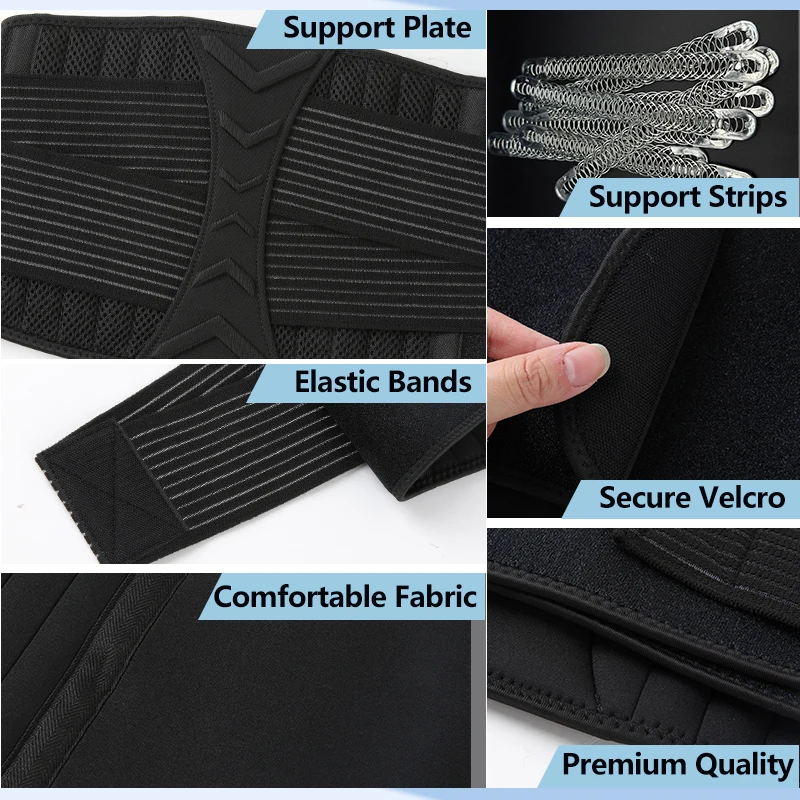Back Brace for Men and Women Breathable Waist Lumbar Lower Back Support Belt for Sciatica Herniated Disc Scoliosis Back Pain