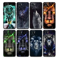 wolf lion animal phone case for redmi 10 9 9a 9c 9i k20 k30 k40 plus note 10 11 pro soft silicone