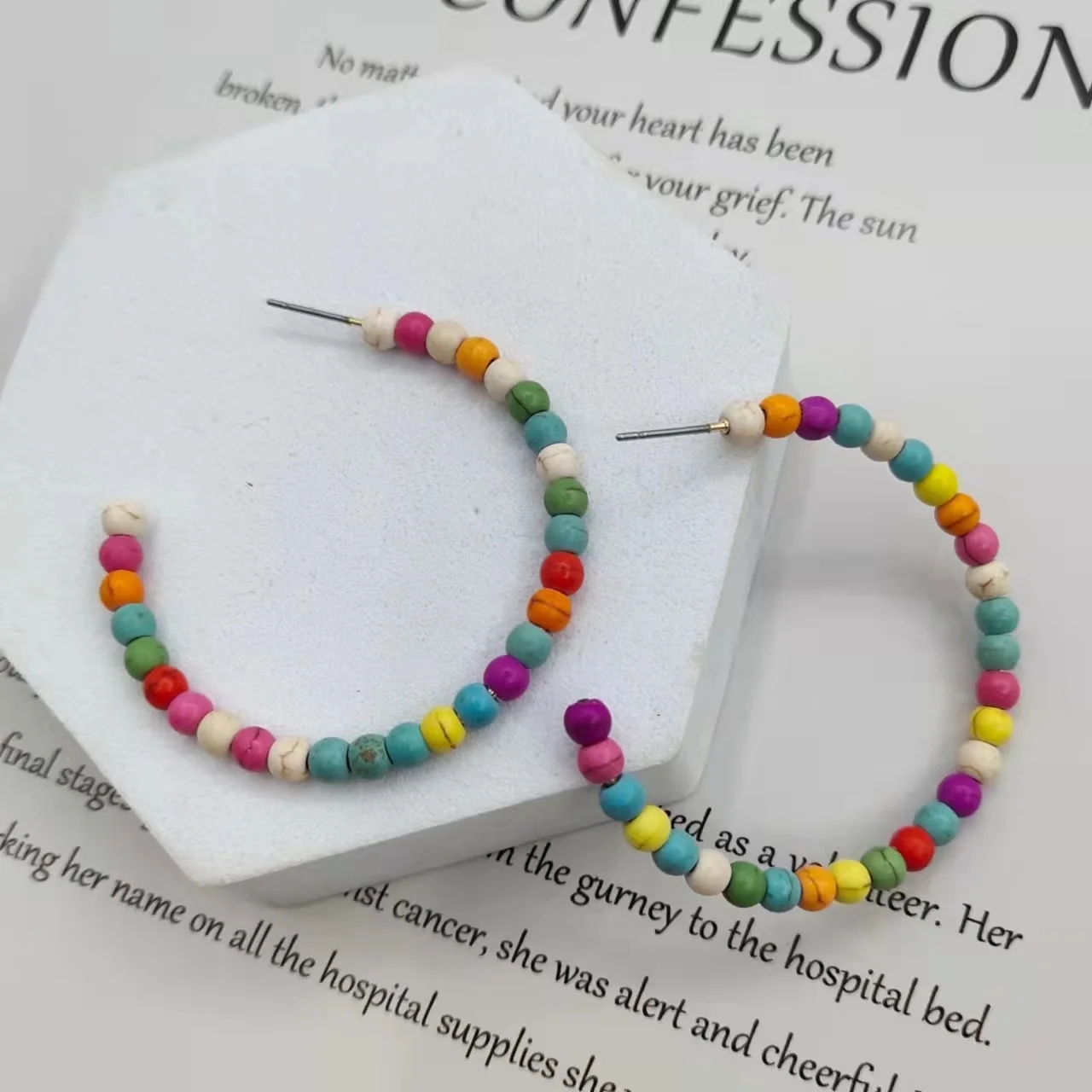 

New Style Colored Mixed Color Earring Earrings Christmas Trendy Clothes For Women Accessories Anime Decor Alternative Fashion