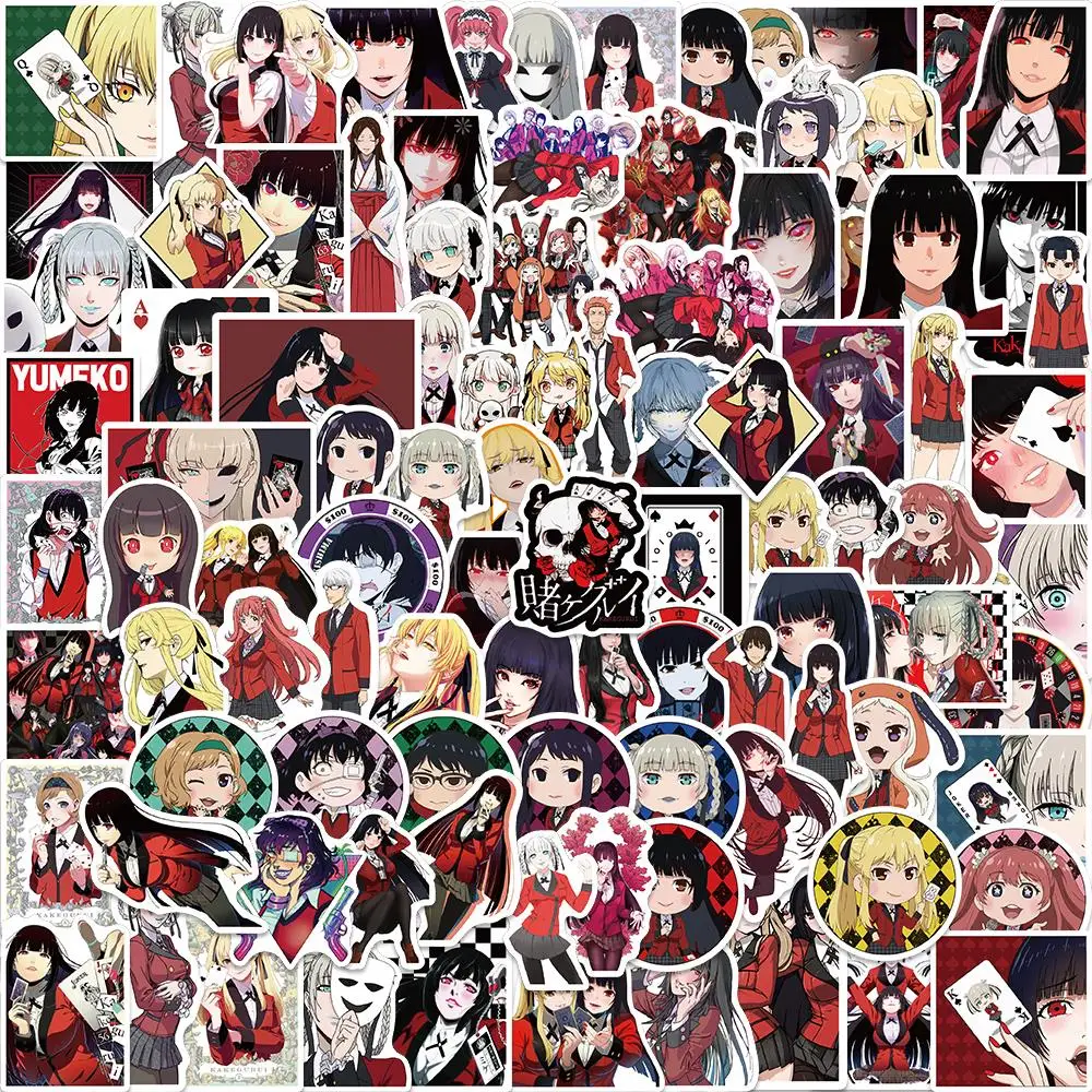 

10/50/100PCS Anime Kakegurui Graffiti Stickers DIY Guitar Bicycle Motorcycle Skateboard Laptop Phone Luggage Kids Toy Decals
