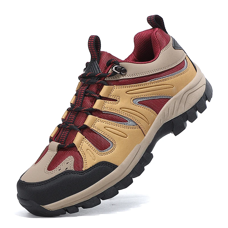 HIKEUP Men Trekking Sneakers Comfortable Waterproof Elevated shoes High Quality Running Shoes Hiking Shoes Male Shoes New Design