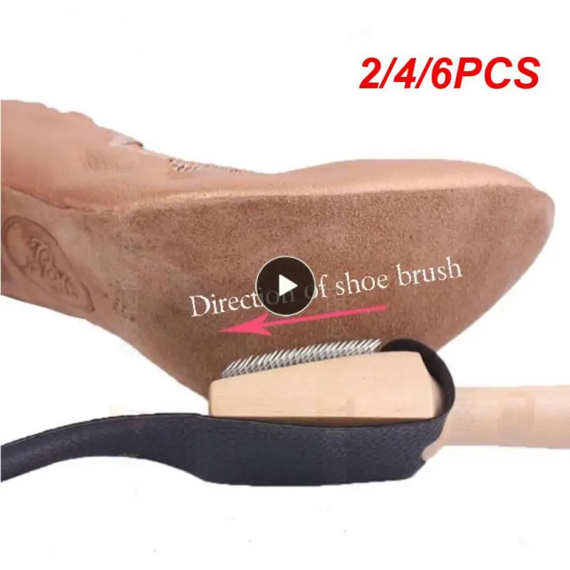 

2/4/6PCS Ballet Dance Shoes Cleaner Wood Suede Sole Wire Cleaners Wood Color Household Cleaning Brush Shoes Clean Tool Practical