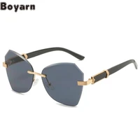 boyarn 2022 spring new frameless trimming fashion womens sunglasses steampunk trend sunglasses polygon glasses women