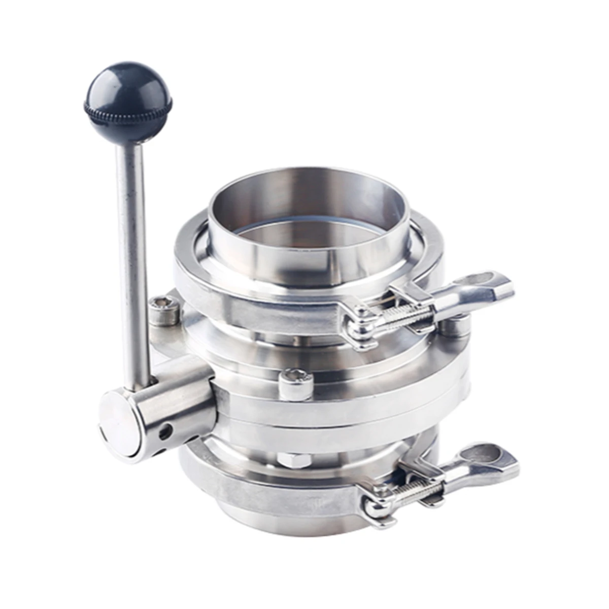 Набор санитарных клапанов-бабочек из нержавеющей стали 1/4 2-304 дюйма тройной зажим