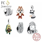 FC ювелирные изделия подходят оригинальный Шарм-браслет серебро 925 пробы ТВ друзья Перу с розовым эмалированным корпусом желтые очки Бисер для изготовления Berloque