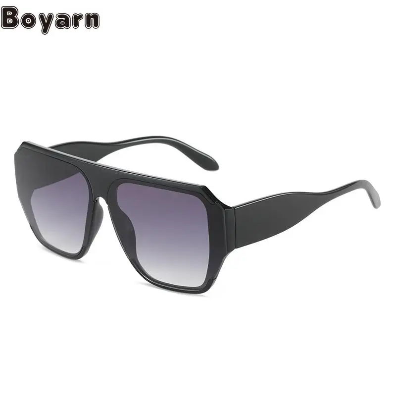 

Boyarn 2022 New Sunglasses Steampunk Personality Large Frame Color Contrast Pc Glasses Net Red Ins Same Sunglasses W