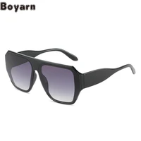 boyarn 2022 new sunglasses steampunk personality large frame color contrast pc glasses net red ins same sunglasses w