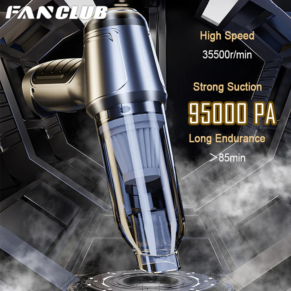 

New 95000Pa Wireless Car Vacuum Cleaner Handheld Mini Portable Robot Vacuum Cleaner For Car Home Desktop Keyboard Cleaning