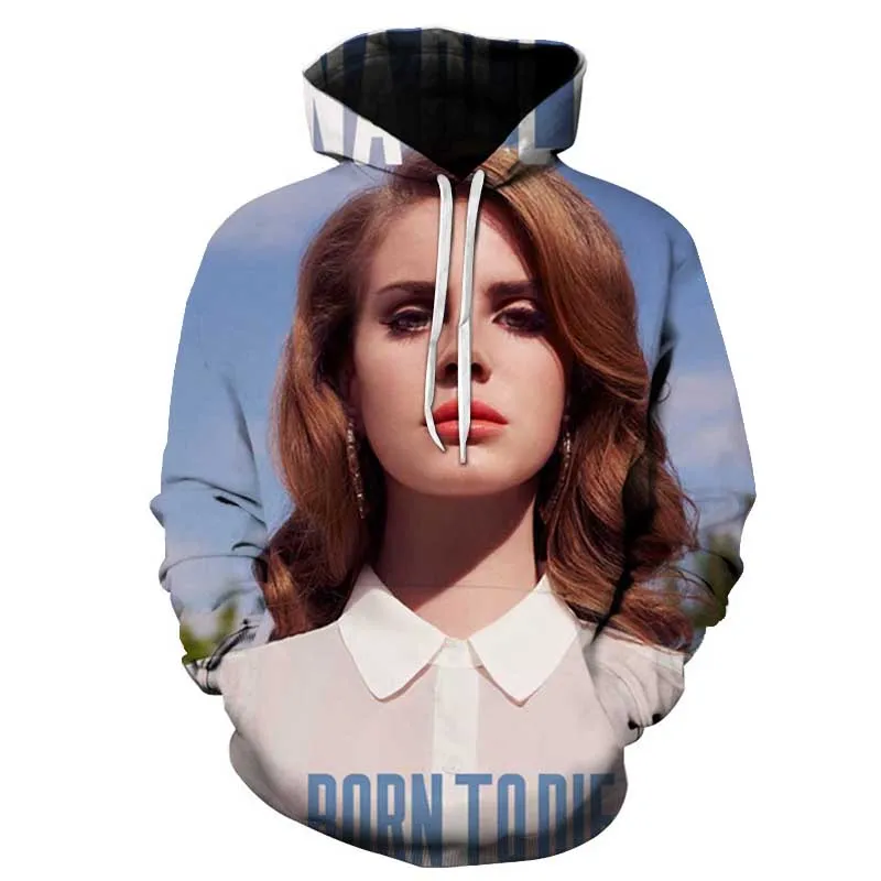 

Lana Del Rey Men Women Hoodies Hooded Casual Hip Hop Streetwear Long Sleeves Sweatshirts Boys Girls AutumnTops Coats