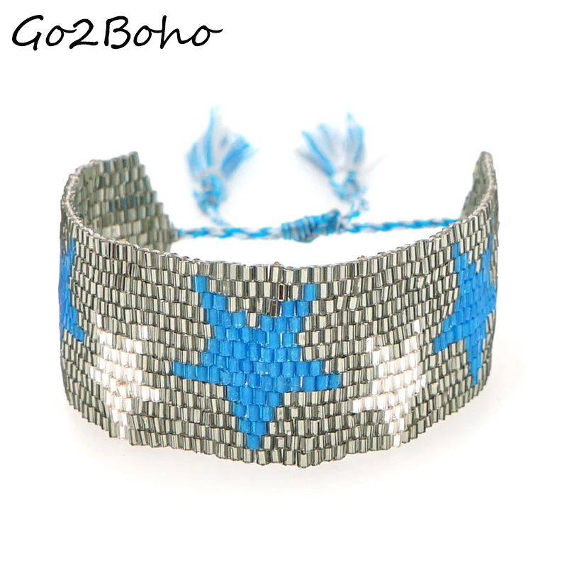 

Go2boho Miyuki Bracelets For Women Gift Star Bracelet Handmade Loom Beads Jewellery Tassel Pulsera Femme Ins Fashion Jewelry