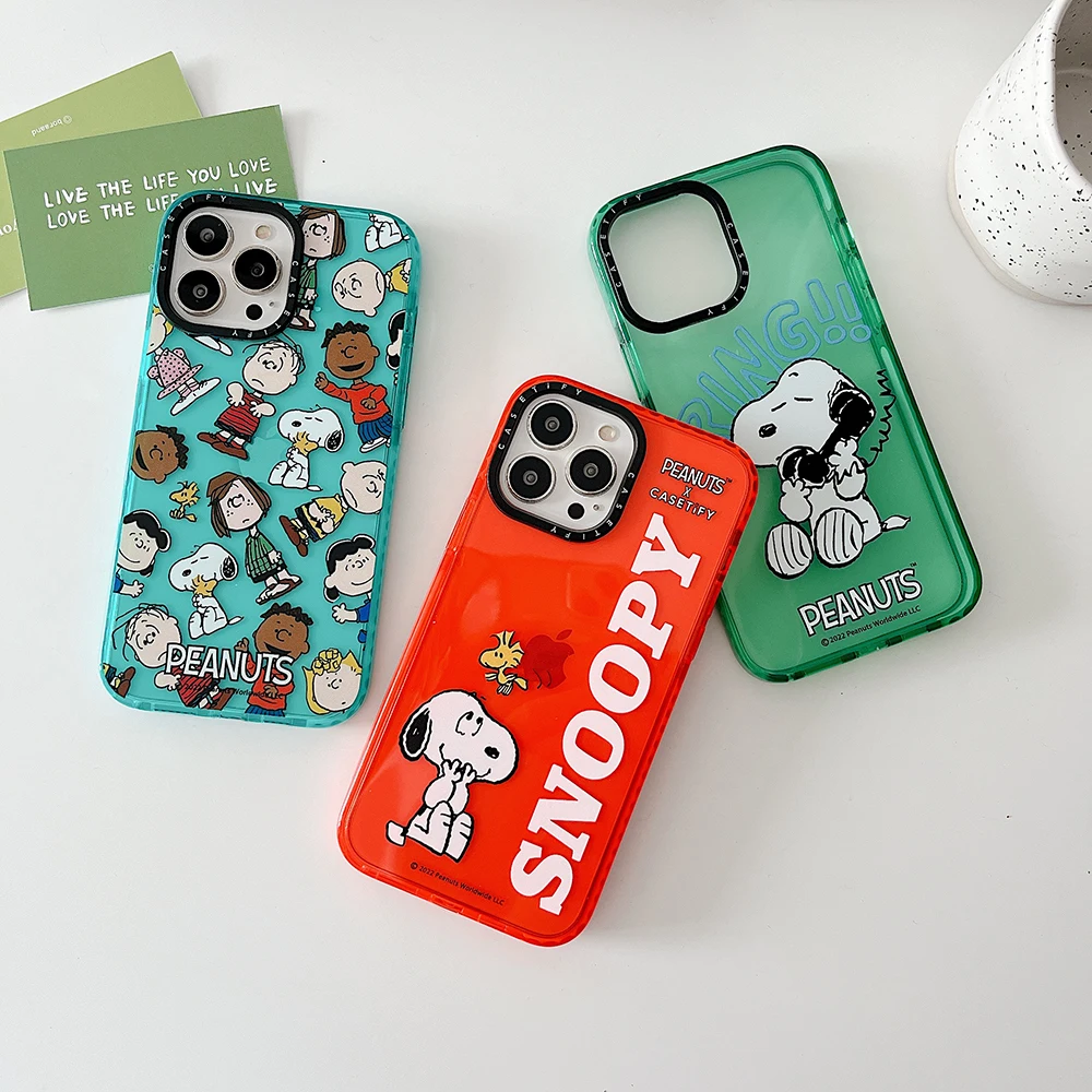 

Cartoon Snoopies Phone Case for IPhone 14 13 12 11 Pro Max Mini X XR XS MAX 7 8Plus Color Transparent Fashion-Casetify