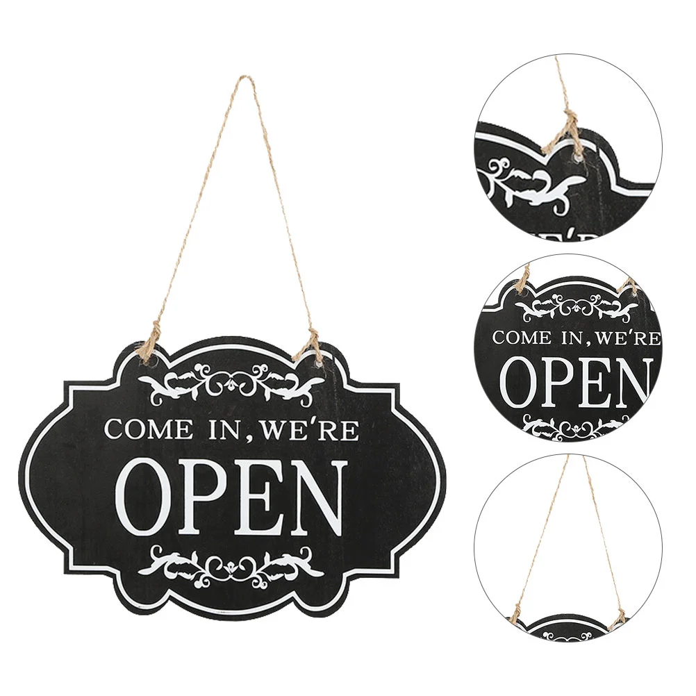 

Sign Door Open Plaque Closed Hanging Welcome Signs Wood Business Slate Numbers Restaurant Vintage House Party Front Retro