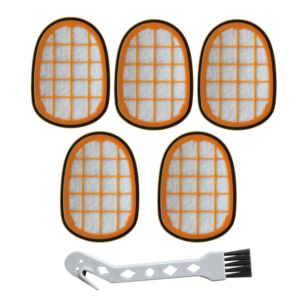 5 шт. сменные фильтры (с чистящей щеткой) для Philips SpeedPro Max FC6812/01 FC6813 аксессуары