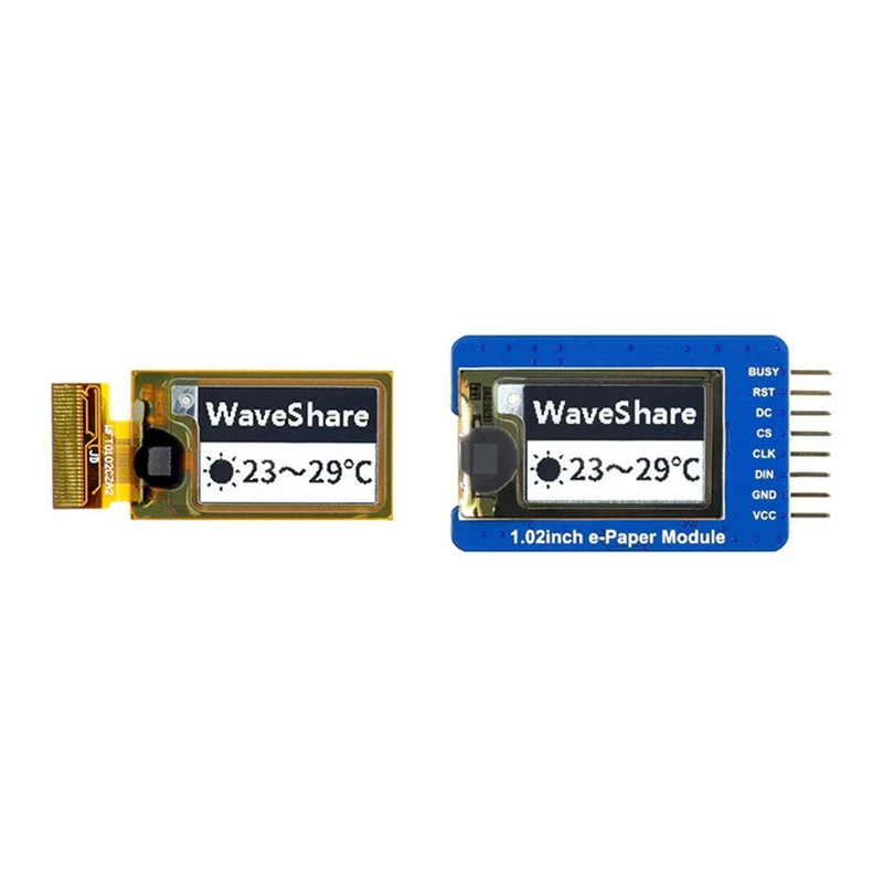 Waveshare 2 шт. 1 02 дюймовый чернильный экран электронная бумага гибкий модуль экрана