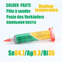 new type needle tube low temperature solder paste sn64 7ag0 3bi35 melting point 151%e2%84%83 patch repair mechanic paste for soldering