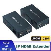 hdmi extender over iptcp via cat5e6 cable up to 200m one to many transmission over ethernet switch full hd 1080p60hz video