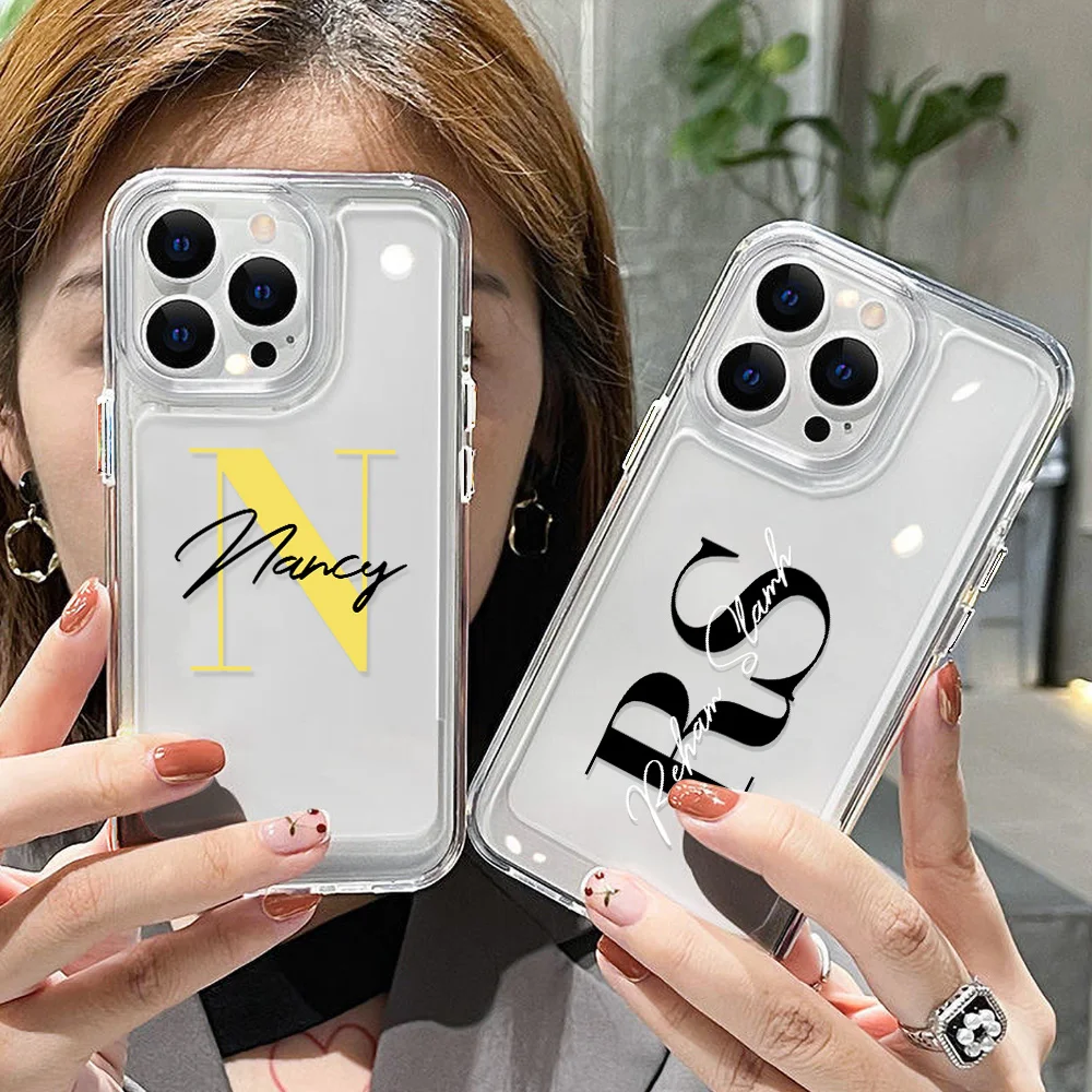 

Personalised initials Name Letter DIY Case Honor 50 30 60 9X Pro For Huawei P30 P50 P40 Pro Nova 7 Mate 40 30 Pro Custom Funda