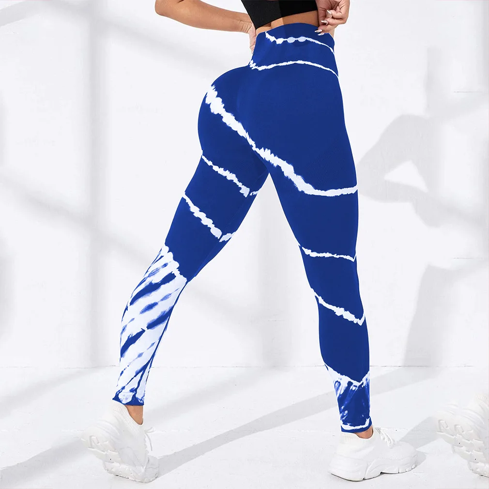 LUOYIYANG Tie Dye Stripe Women's Leggings Gym Booty Lifting Sports for Women Seamless Yoga Pants Fitness Workout 2023 Clothing